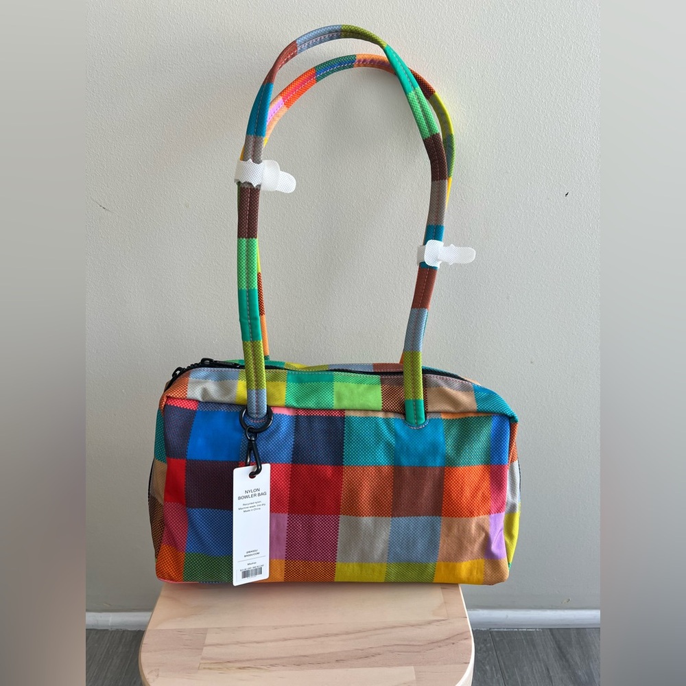 BAGGU Madras Bowler Bag